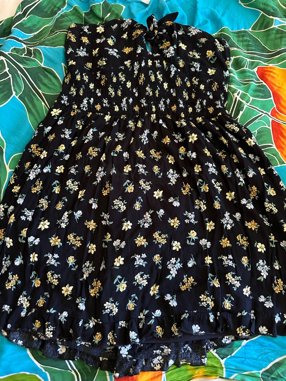 Xxl mini tube dress ruffles floral